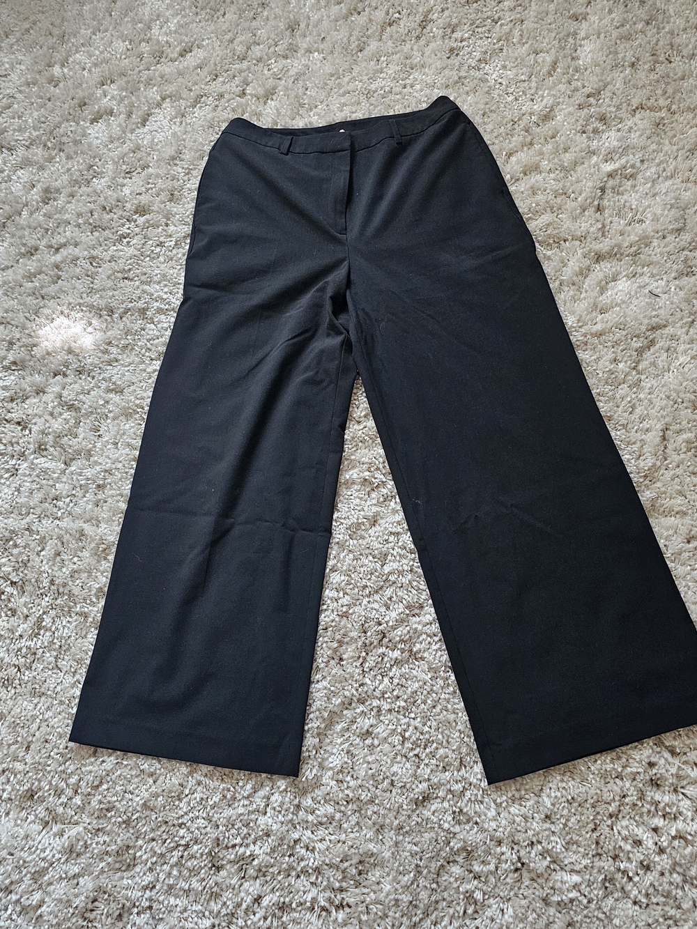 Wide Leg Black Women's Trousers